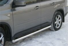 Пороги труба D63 для Nissan X-Trail 2007-2010