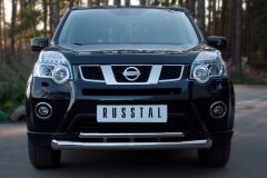 Защита переднего бампера D76/42 (дуга) для Nissan X-Trail 2011-2014