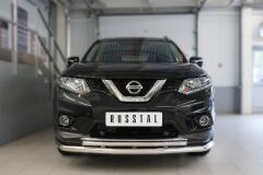 Защита переднего бампера D63 (секции) D42 (дуга) для Nissan X-Trail 2015-