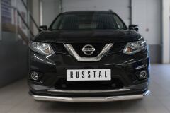 Защита переднего бампера D63 (секции) для Nissan X-Trail 2015-