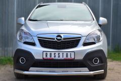 Защита переднего бампера D63 (секции) для Opel Mokka 2013-