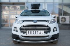 Защита переднего бампера D75х42 (дуга) для Ford Ecosport 2014-