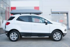 Пороги труба D76 с накладкой (вариант 2) для Ford Ecosport 2014-