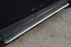 Пороги труба D42 с листом для Ford Kuga 2012-