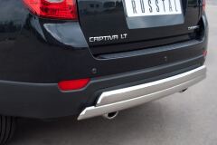 Защита заднего бампера D75х42/75х42 овалы для Chevrolet Captiva 2011-2013