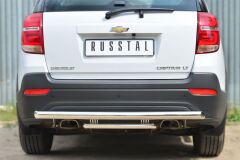 Защита заднего бампера D63 (дуга) D42 (дуга) декор-паз для Chevrolet Captiva 2013-