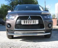 Защита переднего бампера D76 (5 секций) для Mitsubishi Outlander 2010-2011