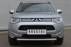 Защита переднего бампера D63(дуга) для Mitsubishi Outlander 2012-2014