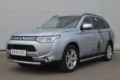 Пороги труба D63 (вариант 3) для Mitsubishi Outlander 2012-2014