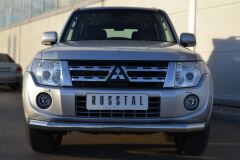 Защита переднего бампера D76 (дуга) для Mitsubishi Pajero 4 2012-2013