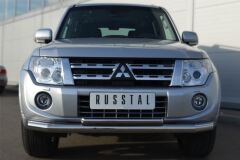 Защита переднего бампера D76/42 (дуга) для Mitsubishi Pajero 4 2012-2013