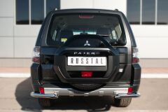 Защита заднего бампера уголки D63(секции) для Mitsubishi Pajero 4 2014-