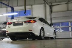 Клыки (накладки) заднего бампера SkyActivSport для Mazda 6 2013-