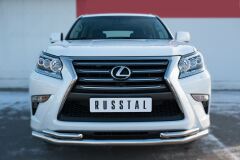 Защита переднего бампера D63 (секции) D42х2 (уголки) для Lexus GX 460 2014-