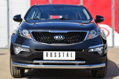 Защита переднего бампера D63 (секции) 42 (дуга) для Kia Sportage 2010-2015