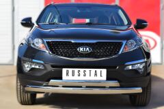 Защита переднего бампера D75х42 (дуга) 75х42 (дуга) для Kia Sportage 2010-2015