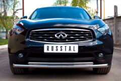 Защита переднего бампера D63/42 (Дуга) (Дизель) для Infiniti FX37-QX70 2010-