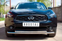 Защита переднего бампера D63/63 (Дуга) (Дизель) для Infiniti FX37-QX70 2010-