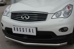 Защита переднего бампера D63 (секции) для Infiniti QX50 2014-