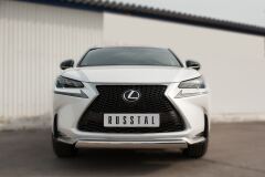 Защита переднего бампера D75х42 (дуга) для Lexus NX 200t F Sport 2015-