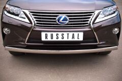 Защита переднего бампера D75х42 овал для Lexus RX 270/350/450 2009-