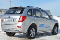 Пороги труба D63 (вариант 2) для Lifan Х60 2011-