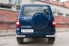 Защита заднего бампера уголки D63 (секции) D42 (секции) для Uaz Patriot 2014-