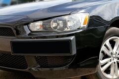 Накладка под номерной знак боковая Mitsubishi Lancer X 2007-2010 
