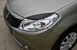Накладки на передние фары (Реснички) Renault Sandero 2009-2013, Sandero Stepway 2009-2013