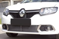 Защитная сетка переднего бампера Renault Sandero II 2014—2018 (дорестайлинг)