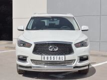 Защита переднего бампера D63 дуга-D75х42 дуга для Infiniti QX60 2016-