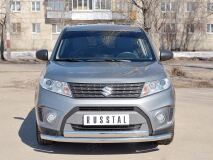 Защита переднего бампера D63 секции-D75х42 дуга для Suzuki Vitara 2015-