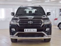 Защита переднего бампера D76 секции-D42 уголки для Toyota Land Cruiser 200 2015 Executive