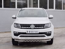 Защита переднего бампера D63 секция-D63 уголки+D42 зубы для Volkswagen Amarok 2016-