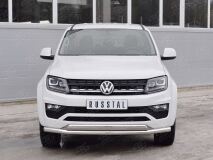 Защита переднего бампера D63 секция-75х42 дуга для Volkswagen Amarok 2016