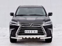 Защита переднего бампера D63 дуга-D63 секции +клыки для Lexus LX450d-LX570 2015-