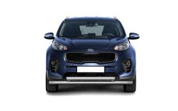 Защита переднего бампера двойная 63/63 мм (НПС) KIA Sportage 2016-