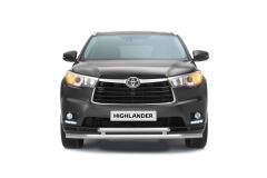 Защита переднего бампера двойная 63/51мм (НПС) TOYOTA HIGHLANDER 2014-