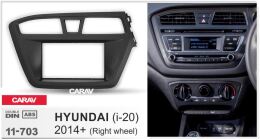 Переходная рамка для установки автомагнитолы CARAV 11-578: 2 DIN / 173 x 98 mm / 178 x 102 mm / HYUNDAI i-20 2014+