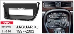 Переходная рамка для установки автомагнитолы CARAV 11-690: 1 DIN / 182 x 53 mm / JAGUAR XJ 1997-2003