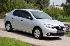 Защитная сетка решетки переднего бампера Renault Logan II 2014—н.в. (дорестайлинг)