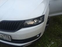 Реснички на фары для Skoda Rapid var №1 2012+ (NH3)