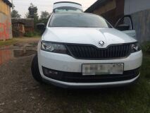 Реснички на фары для Skoda Rapid var №1 2012+ (NH3)