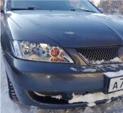 Накладки на фары широкие (реснички) для Mitsubishi Lancer 9 (2003-2010)