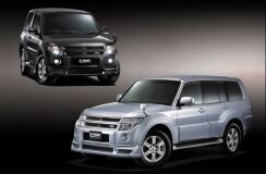 Накладка переднего бампера Mitsubishi Pajero 4 дорест. 2006-2011