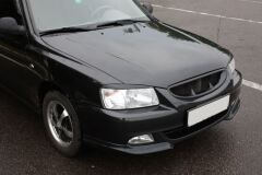 Накладки на передний бампер Клыки для Hyundai Accent