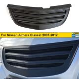 Решётка радиатора с черной сеткой Nissan Almera Classic 2007-2012 ШАГРЕНЬ