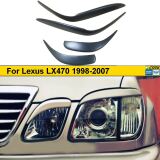 Реснички на фары для Lexus LX470 1998-2007 (абс, под покраску, 4 детали)