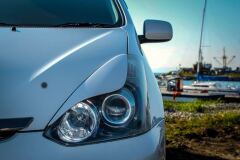Реснички на фары для Toyota Wish ANE10 рестайлинг 2005-2009
