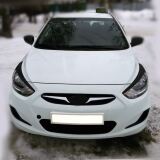 Накладки на фары (реснички) Hyundai Solaris 2011 - 2014